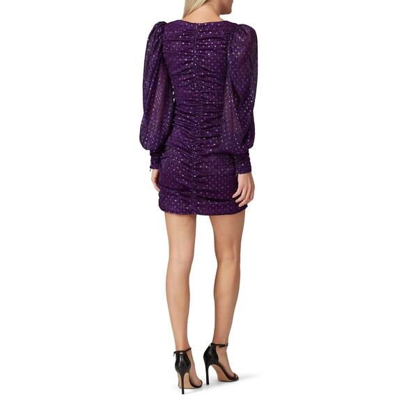 For Love and Lemons La Villette Mini Dress in Purple Size Medium - Picture 3 of 9